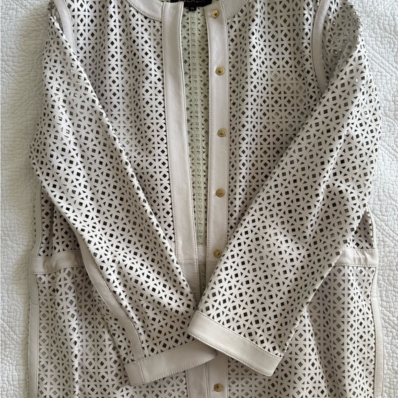 Escada Jackets & Blazers - Escada Cream Jacket with Gold Accents